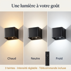 Trois teintes de lumière, chaud, neutre et froid, avec télécommande incluse
