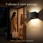 Applique avec détecteur de mouvement qui s'allume au passage dans une entrée
